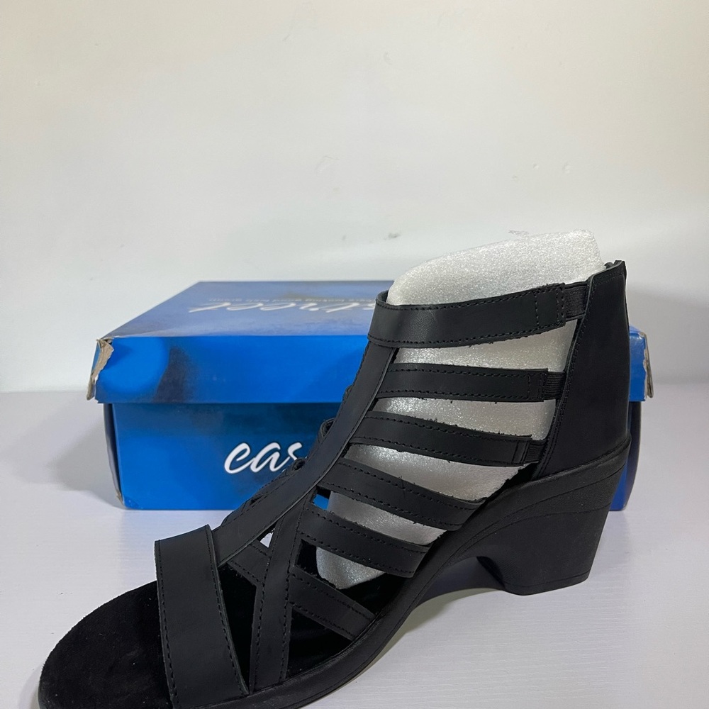 Black Strappy Heeled Sandals